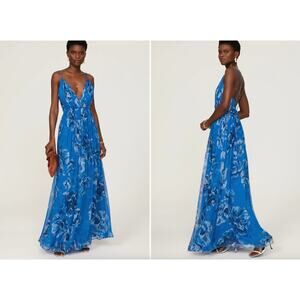 HALSTON Women's Mindy Gown in Printed Chiffon